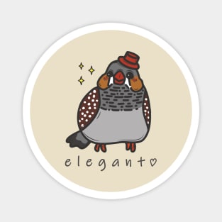 Elegant Zebra Finch Magnet